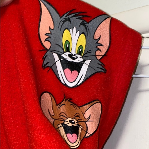 Tom and Jerry Small Vibrant Red Pullover Hoodie - Picture 4 of 13